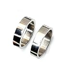 Una joya para toda la vida Anillo alianza acero inoxidable color Plata 6mm. GRABADO GRATIS. Para hombre y mujer. Compromiso, Boda, Parejas, Matrimonio, Novios, Regalo. (8 (18,1 mm))