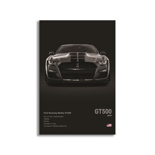 Shelby GT500 Racing Wall Art Poster