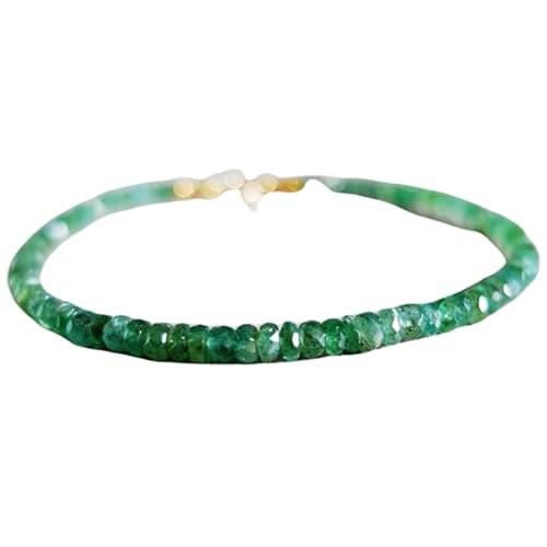 Pulsera de esmeralda ajustable de 7 pulgadas el regalo unisex ideal con cierre dorado