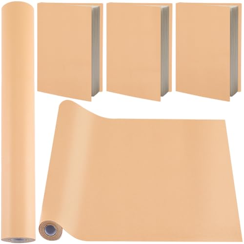 CRASPIRE Tela Cuero Sintético 55x11.8 Pulgada Color Blanco para Libros A4-A8 encuadernación Superficie Lisa Cuero Sintético Revestimiento Base No Tejido Protector Cubierta Álbum Recortes Bricolaje