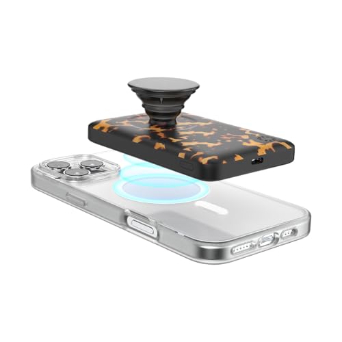 Image of PopSockets PowerPack Phone Charger with MagSafe- Tortoiseshell | Magnetic Power Bank, Wireless Portable Charging, Tortoise, Shell, Phone, Women