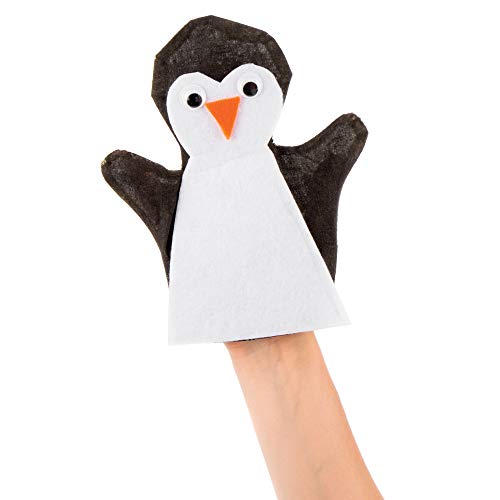 Baker Ross E562 Weiße Handpuppen aus Stoff - zum Basteln und Dekorieren für Kinder - für Puppenspiel - 6 Stück