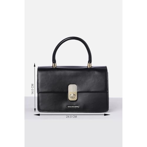 Image of Van Heusen Women's Black Sling Bag|Classic Black |Detachable Strap