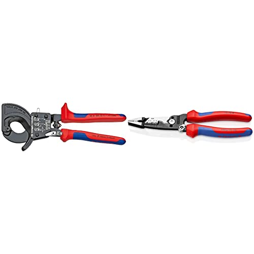 Ratcheting Cable Cut & KNIPEX Tools 13 72 8 Forged Wire Stripper, 8-Inch