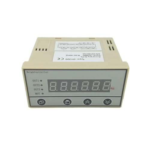 CUNTO Load Cell 6 Digit LED Display Indicator Value, Weight Controller Relay 4-20mA RS485 Output Transmitter (Size : 3 Relay outputs)