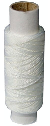 Sattlergarn Zwirn 14x2x3 Polyester 50 m weiß Ø 0,3mm (0001)