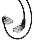CAT6A Ethernet Cable UTP Booted, 360° Rotation CAT6A LAN Network Cable with RJ45 Connector, 32AWG 10Gbps 500MHz Patch Cord High Speed for Gaming, Modem, Router, PC, 1m/3.3ft