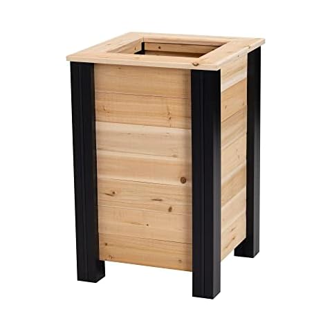 Outdoor Essentials Haven 18 in. L x 18 in. W x 27 in. H Cedar Flower Box landscape liner included Cover