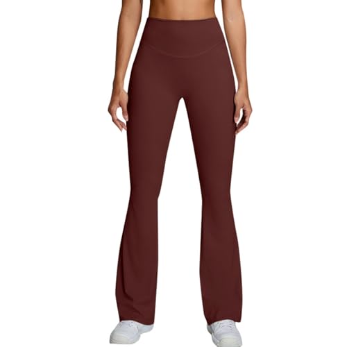Pantalon de yoga femme évasé contre les irritations avec taille haute gainante