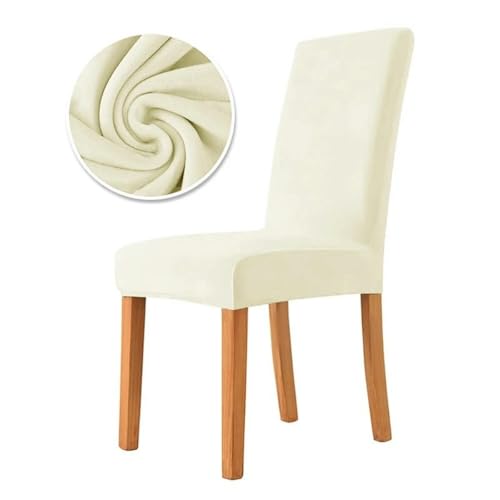 HJGUI Velvet Dining Chair Cover Stretch Chair Covers Non slip Chair Protector For Living Room Kitchen Office 1/2/4/6piece 1piece