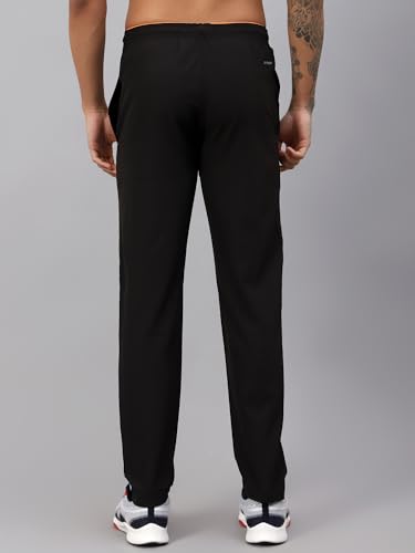 Image of Vector X Solid Men Sports Trousers 100% Polyester with Zipper Pockets(Pack of 1)