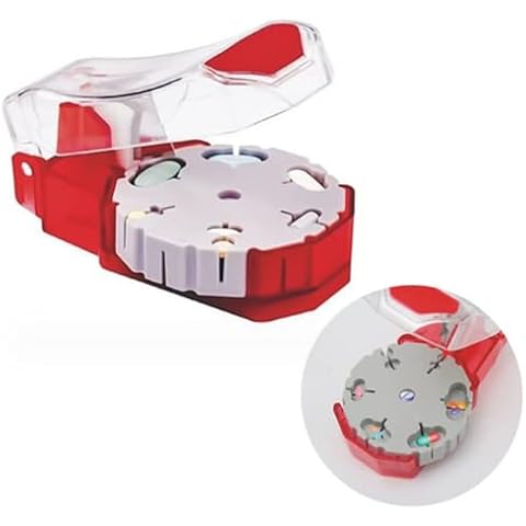 QPOIBSD Perfect Pill Cutter - Pill Splitters for Small or Large Pills - Cuts up to 14 Different Shaped Pills or Vitamins with Self-Retracting Blade Cover