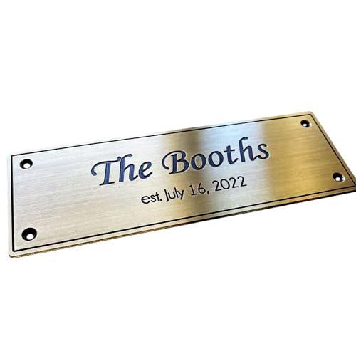 Custom Engraved Brass Metal Door Sign Plate – Rectangular Name