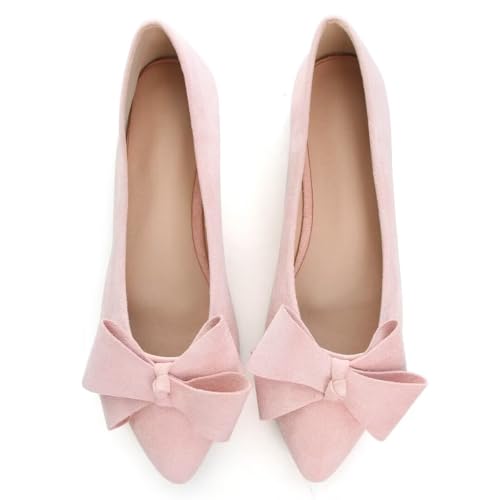 Image of Stunner Womens Flats Fashion Pointed Toe Bowknot Ballet Flats Cute Slip On Dress Flats Comfortable Party Wedding Flats2