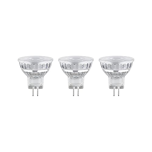 Paulmann 28977 Riflettore Led Standard 12V Gu4 12V Confezione Da 3 3X1,8W 3X184Lm 35Mm Argentato Vetro 2700K - Bianco Caldo Lampadina