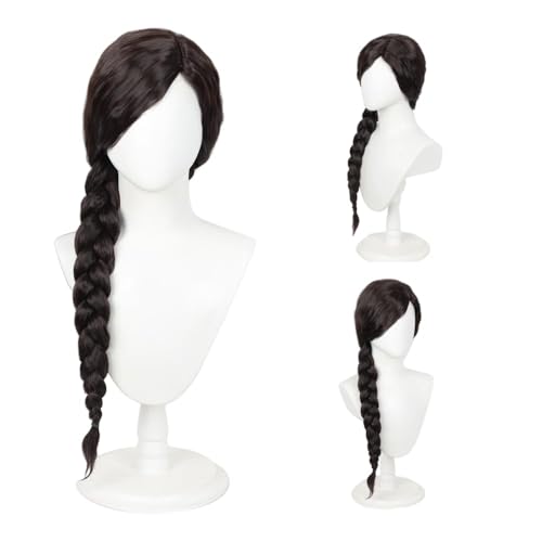 YYUISD Women Black Braid Long Wig Halloween Costume Party Synthetic Wigs