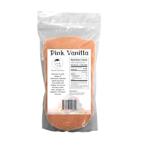 Pink Vanilla Flossugar – 2 lb (32 oz) – Pre-Mixed, Ready-to-Use Cotton Candy Sugar – Sweet, Cake-Inspired Flavor – Perfect for Parties, Festivals, and Concession Stands