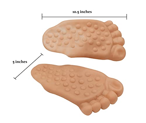 Jumbo Funny Bare Feet Slippers Caveman Monster Feet Adult Halloween Costume Accessories, Beige #TOP4