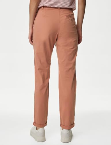 Image of Marks & Spencer Cotton Rich Tea Dyed Slim Fit Chinos