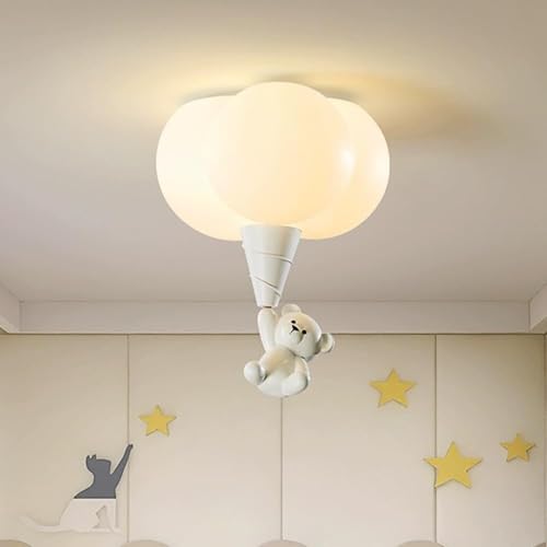 Plafonnier moderne intensité variable 66W abat-jour PE blanc - 3