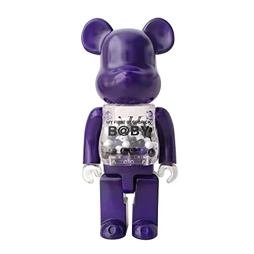 JNVHFGT Ornamento Bloques Bearbrick Bear 400% 28cm Colecciones for Amantes de los Juguetes Adornos Regalos para niños y niñas