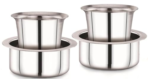 Dabara Dabra Set 2 Piece Traditional Cup & Saucer Set, 120 ML Indian Style Tea & Coffee Serving Tumbler Pair for Home, Office & Daily Use