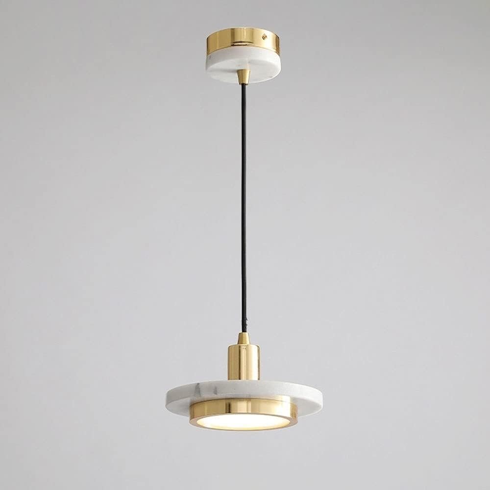 Modern Light, Round Marble Hanging Lamp, Chaner Kitchen Island Lighting Fixture, Led 5W 3000K Warm Light, Suspended Lights for Dining Table Living Room Cbar(Green) (Black)/White