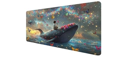 Desk mat 100cm motif baleine pour organiser et protéger votre bureau informatique