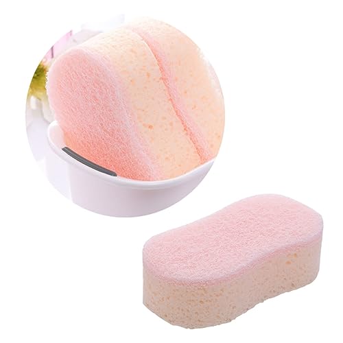 BESTYASH Bath Sponge Body Cleaning Scrubber for Adults Durable Non Woven Exfoliating Bathing Tool Present for Showers and Registries Neutral Colors