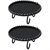 Design de la plaque pour une utilisation propre : la plaque de pilier offre une plate-forme stable et aide à contenir les petites gouttes de cire ; utilisée avec des bougies en cire traditionnelles supervisées ou des alternatives LED.
