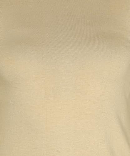 Image of FLEXIMAA Women's Cotton Plain Round Neck 3 /4 Sleeve Long Top
