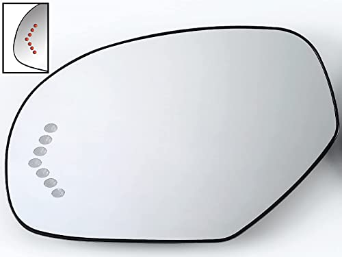 Apa Replacement Side View Mirror Glass With Base Power Heated With Led Signal For 2007-2014 Sierra Yukon Escalade Driver Left Side 15874992 25892978 Gm1323349 Gm1323354 Gm1324138 #TOP2