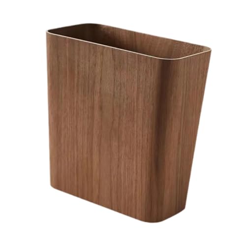DimyFew Batón de Madera Batón de Basura La Basura de Basura Portátil de Basura de Basura Se Estrecha Basura de La Sala de Estar Del Hogar, Marrón Oscuro, Individual