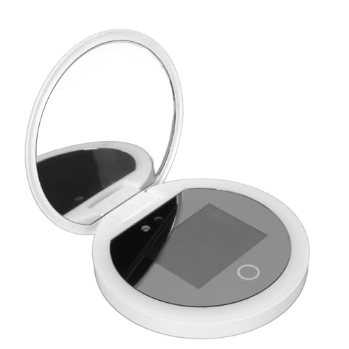 FPJQOBJC Espejo UV Cámara De Prueba De Protección Solar con Luz Aumento 2X Maquillaje De Viaje Tamaño De Bolsillo L Espejo De Bolsillo Espejo De Protección Solar De 3,5 Pulgadas