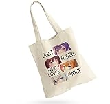 LANBAIHE Just A GL Who Loves Anime Tote Bag, Anime Merch Birthday Gifts, Reusable Tote Bag Gifts for Her (2LTBG06)