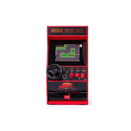 Legami - Mini Videogioco Arcade Speed Race, include 30 Giochi, Lingua Inglese, con Luci e Suoni, 3 Batterie AA non incluse, 8,5X26 cm, Schermo 2,4"
