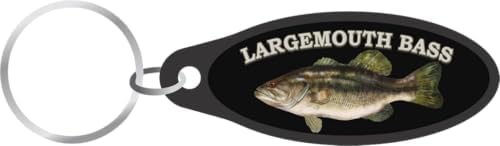 Largemouth Bass Fish Keychain (Black) image 5