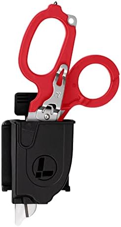 LEATHERMAN, Raptor Rescue Emergency Shears with Strap Cutter and Glass Breaker, Made in the USA, Red w/Utility Sheath