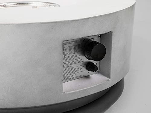 FUSION Light Grey Lavish Garden & Patio Gas Fire Pit with Eco-Stone Finish - Fully Assembled