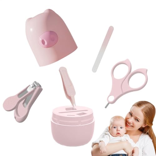 yupeuooe 赤ちゃん用爪切り、赤ちゃん用爪切り,ベビー用爪切りかわいい漫画の赤ちゃんの爪切り | ベビー爪切りとはさみセット、ベビーマニキュアキットとペディキュアキット、赤ちゃんの母親用の収納ボックス付き