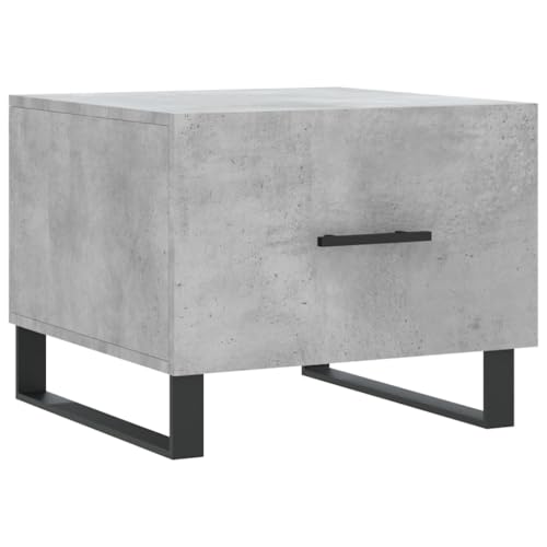 Table basse gris béton 50x50 cm lot de 2 avec tiroir