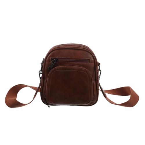 Petit sac cuir PU portable avec bandoulière réglable pour smartphone