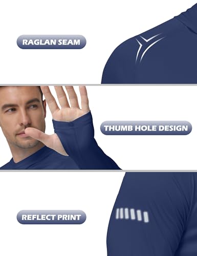 Image of Roadbox Men's UPF 50+ Sun Hoodie, UV Long Sleeve Fishing Shirts Rash Guard