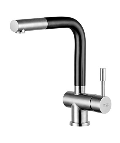 Black Friday - 50% OFF Bluewater Black Kitchen Sink tap Made of Stainless Steel (Brushed) with Pull-Out spout Corsa-INOX mat