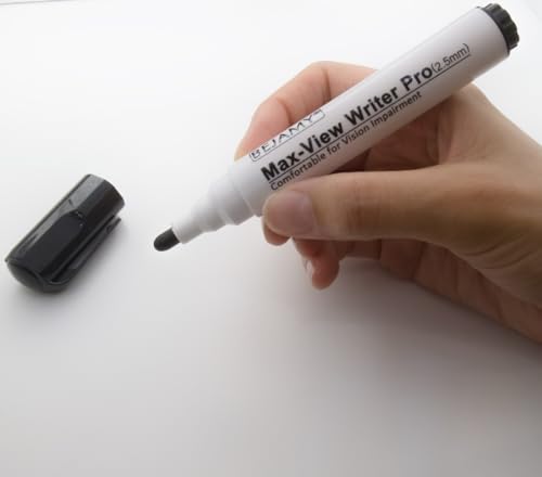 bullet tip-25mm pack of 15 black water-based ink max-view writer pro bold writing pen low vision assistive writing tool for visual impairmentodorlessnon-toxicno oilalcohol free