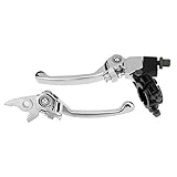 HIAORS 7/8' Folding Clutch Brake Lever for Xmotos BSE KAYO Apollo Thumpstar 70cc 110cc 125cc 150cc SSR Pit Dirt Bike Parts Motorcycle Silver