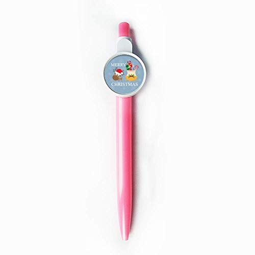 Stylo à bille rétractable élan de Noël bleu fini les taches d'encre dans vos poches