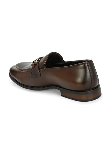 Image of egoss Genuine Leather Loafer Formal Shoes for Men-22601