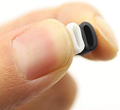 Coolfor Cord Locks Silicone Toggles for Drawstrings Elastic Cord Rope Adjuster Non Slip Stopper(150 pcs,White)