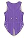 TiaoBug Kids Boys Vintage Medieval Velvet Tailcoat Halloween Fashionable Retro Elegant Fringed Pea Vest Purple 14 Years